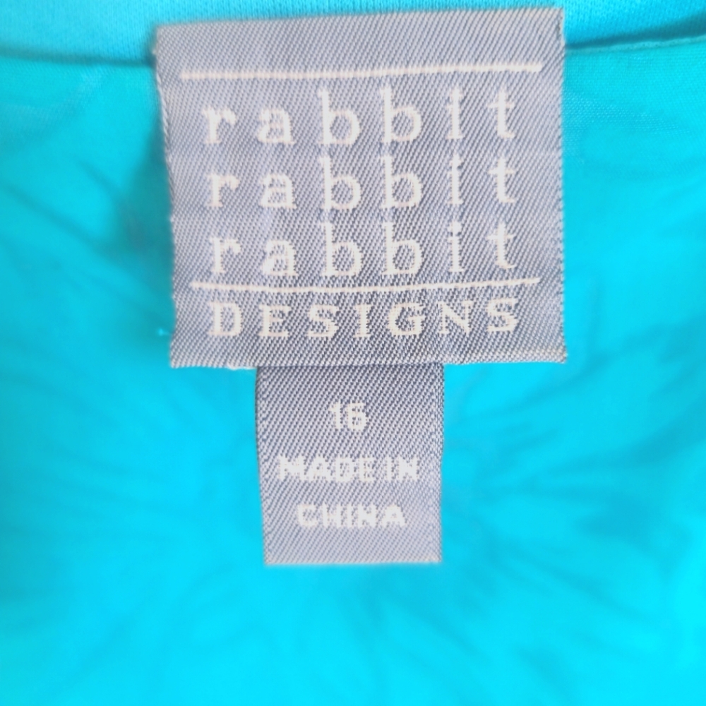 Rabbit Rabbit Rabbit Teal Dress - Size 16 - Picture 5 of 6